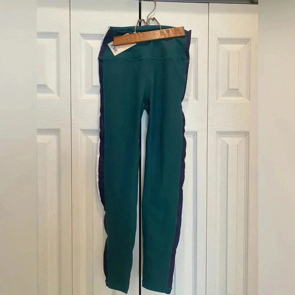Wilo The Label Women’s Colorblock Ribbed Leggings Gym Workout‎ Pants Green S NWT - Picture 9 of 12
